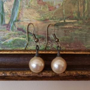 Faux Pearl Earrings